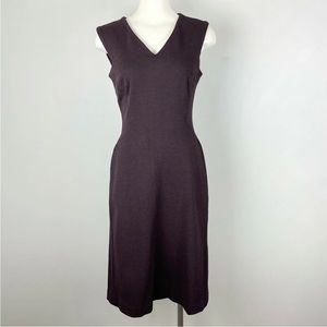 MM Lafleur Dress Sleeveless V Neck Brown Knit Women's Size 2